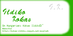 ildiko kokas business card